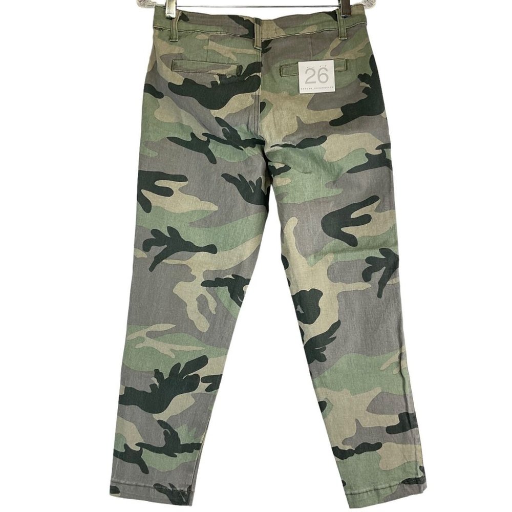 KanCan Jeans Women's Sz 26 Green Camo Mid Rise Ankle Crop Skinny Stretch $74 - Picture 2 of 10